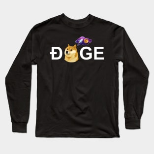 Dogecoin To The Moon Long Sleeve T-Shirt